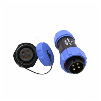 Image of HangTon SP21 4 Pin Connector Waterproof Aviation Circular 30A Cable Plug Panel Mount Socket for Outdoor Power Light Application