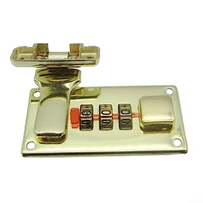 Image of HpLive 1 Set 65 x 29 mm Combination Lock Wooden Box Fixed Case