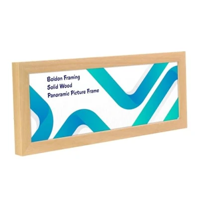 Image of Boldon Framing Oak 20x8 Solid Wood Thin Panoramic Sizes Picture Frames Photo Modern Poster Frame