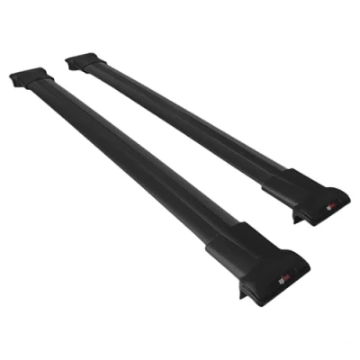 Image of accessorypart Compatible with Dacia Duster 2 (HM) 2018 2024 FLY Model Car Roof Rack Cross Bar Black Aluminium Bars