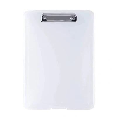 Image of A4 Plastic Clipboard Paper Storage Box File Compact Strong Durable Waterproof Home, Office, School and Hospital (Clear)