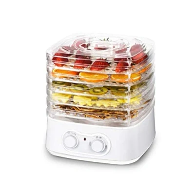 Image of HomeTronix 5 Tray Mini Electric Food Dehydrator Fruit Dryer Meat Vegetables Beef Preserver Machine Beaf Jerk