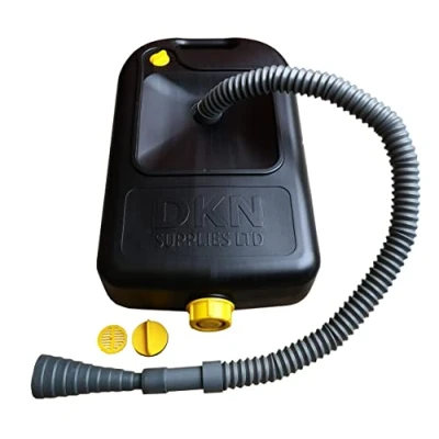 Image of DKN LEISURE 10L Black Waste Water Container with Flexible Hose and Adapter for Motorhomes