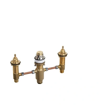 Image of hansgrohe 13233180 Basic Set for 3 Hole Rim Mounted Bath Mixer, Multi Colour