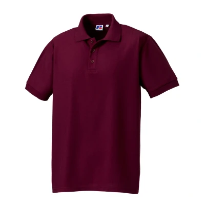 Image of Russell Athletic Mens Ultimate Classic Cotton Polo Shirt (Burgundy) Size Small