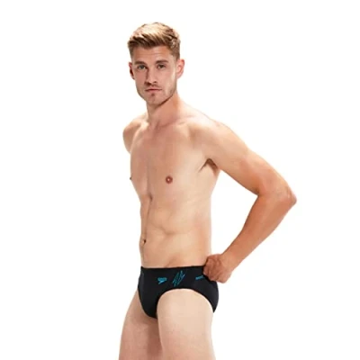 Image of Speedo Hyperboom Swimming briefs, Men&#039;s, Size: 28, Black/bolt