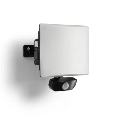 Image of Auraglow 50W 4200lm Full Screen Slimline LED Security Motion Sensor PIR Flood Light Black Outdoor Wall Lamp