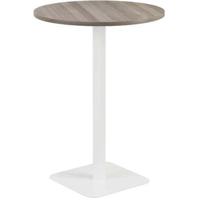 Image of Vivace 800mm High Table Grey Oak Top and White Legs Ref CH2695WHGO