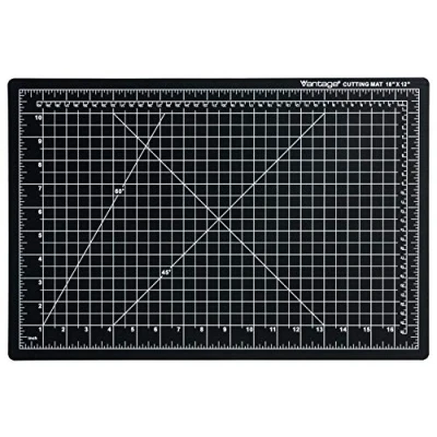 Image of Dahle 10671 Vantage Self Healing Cutting Mat, 12&quot; x 18&quot;, Black, 5 layer PVC Construction, 1/2&quot; Grid Lines, for Maximum Durability, Perfect Cropping Photos, Cutting, Sewing, and Crafts