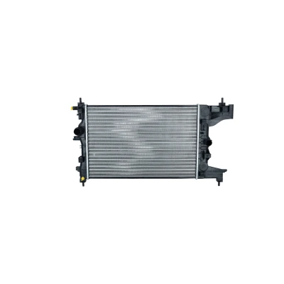 Image of 1300299, 39074662 Engine radiator NRF 53155A Aluminium 580mm 382mm 23mm with bore for sensor Mechanically jointed cooling fins VAUXHALL: Astra Mk6