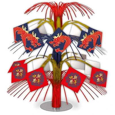 Image of Amscan 9913291 Cny Foil Cascade Centrepiece