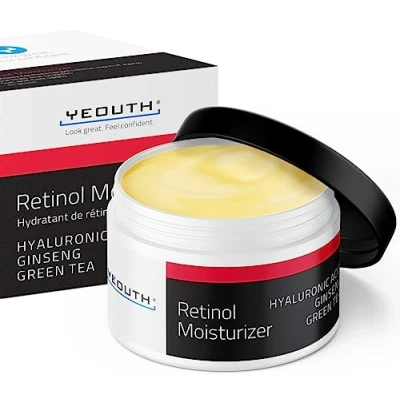 Image of YEOUTH Retinol Cream for Face with Hyaluronic Acid, Moisturizer Face, Wrinkles and Dark Spots, Anti Aging Night 118 ml