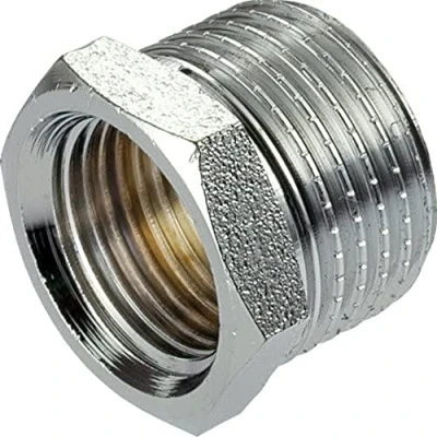 Image of 3/4&quot; x 1/2&quot; Male Female Reduction Nipple Union Fittings Chrome Plated Brass