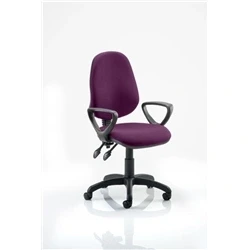 Image of Eclipse Plus II Lever Task Operator Chair Bespoke with Loop Arms In Tansy Purple