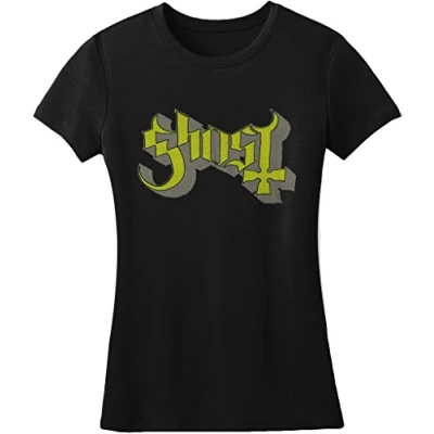 Image of Ghost &#039;Green/Grey Keyline Logo&#039; Womens Fitted T Shirt (Medium)
