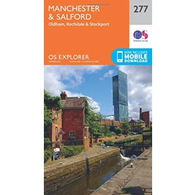 Image of Explorer 277 Manchester &amp; Salford Map With Digital Version