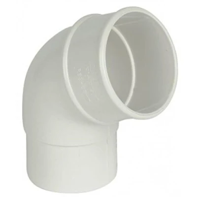 Image of FLOPLAST 68mm Round Gutter Pipe 112 Degree Offset Bend White