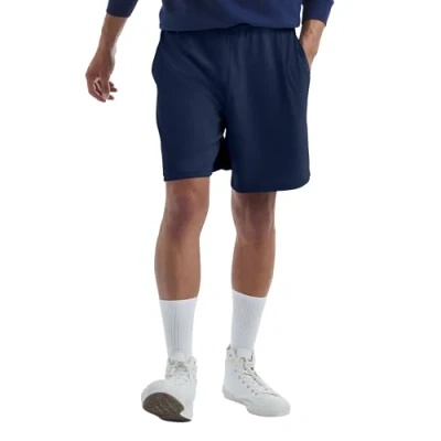 Image of Hanes Men&#039;s Jersey Short with Pockets, Navy, XXX Large