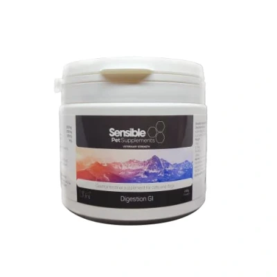 Image of Sensible Pet Supplements &#039;Digestion GI&#039; Daily gastrointestinal supplement supporting normal digestion for dogs and cats. Contains probiotics, prebiotics, clay Vitamin B12 (240g Powder)