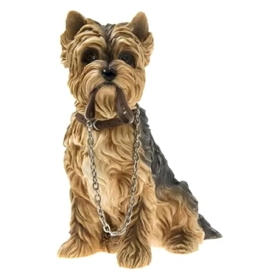 Image of Leonardo Collection The LP08282 Sitting Yorkshire Terrier Walkies Dog Studies, Multicolord