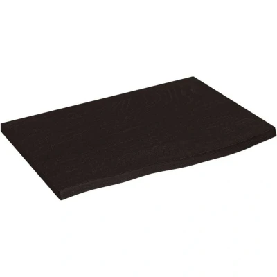 Image of vidaXL Bathroom Countertop Dark Brown 60x40x2 cm Treated Solid Wood
