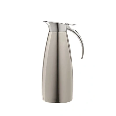 Image of Genware NEV EV1000 Elegant Tilt Jug, Stainless Steel, 1.0 L