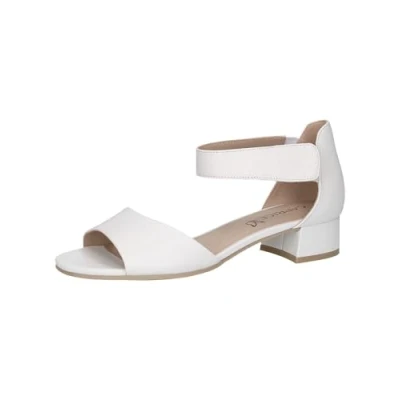Image of CAPRICE Women&#039;s 9 28212 42 Heeled Sandal, White Nappa, 8 UK