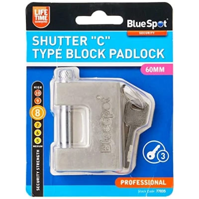 Image of Fort Knox 77035 Shutter C Type Block Padlock, Gold, 60 mm