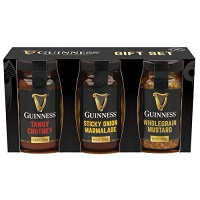 Image of Guinness Chutney Onion Marmalade And Mustard Sauces 3 Pack