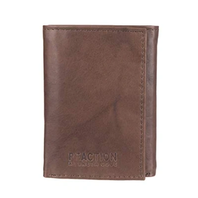 Image of Kenneth Cole REACTION mensRfid Security Blocking Trifold Wallet Brown One Size