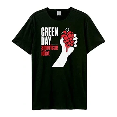 Image of Amplified Unisex Adult American Idiot Green Day T Shirt (L) (Black)