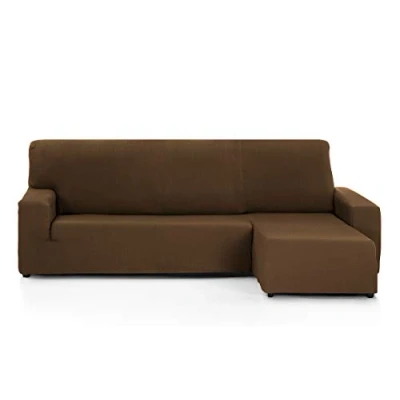 Image of Martina Home Tunez Sofa Cover For Chaise Longue, 32 x 17 42 cm Right Short Arm (Front View) 32x17x42 brown