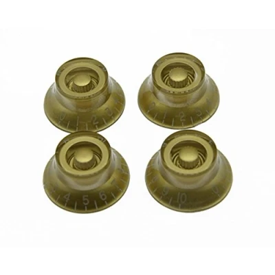 Image of Dopro 4pcs Gold w/White Number LP Guitar Bell Knobs Top Hat for Les Paul