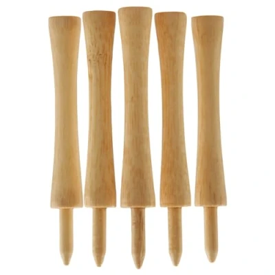 Image of 100 PCS Bamboo Golf Tees Multiple Colours &amp; Sizes Eco Friendly Sustainable (83mm Castle Natural)