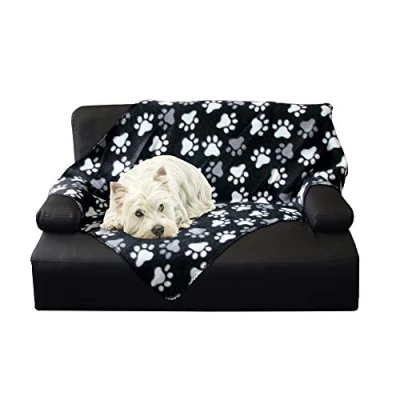 Image of Nobbys &quot;Pippa&quot; Premium Fleece Pet Blanket, Black, 100 x 150 cm
