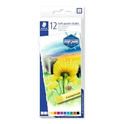 Image of STAEDTLER Design Journey soft pastel chalks, assorted colours, pack of 12