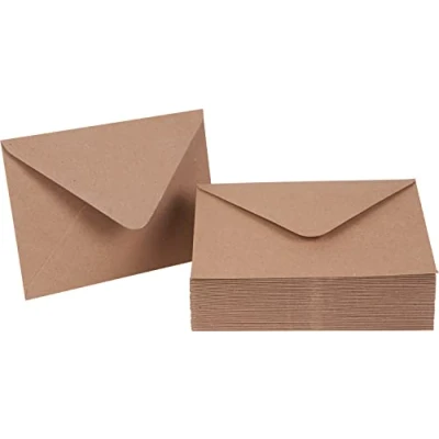 Image of Craft UK 2278 C6 (114 X 162) BROWN KRAFT 110 GSM Envelopes (50 Pack)