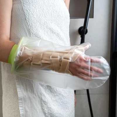 Image of CASTGUARD Premium Silicone Waterproof Shower &amp; Bath Protector (Adult Hand)