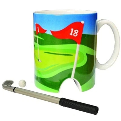 Image of Longridge Golf Mug and Mini Putter White