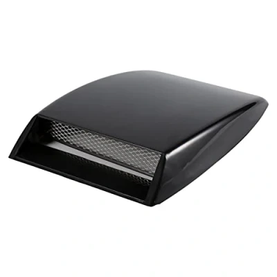 Image of Majatou Bonnet Vent Sticker,Air Flow Intake Scoop,1pcs Universal Car Decorative Air Inlet Mask Engine Hood Ventilation Black
