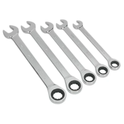 Image of Siegen Combination Ratchet Spanner Set 5pc Metric