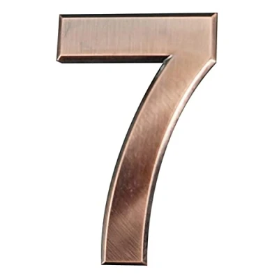 Image of 4 Inch 3D Mailbox Number, Self Adhesive House Number Waterproof Door Street Stickers for Home Apartment (NO.7)