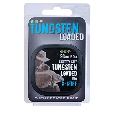 Image of ESP Tungsten Loaded X Stiff Hooklength 10m Spool Silt Grey