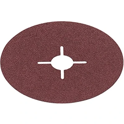 Image of BOSCH 2608605476 125MM X 22.23MM P60 ALUM OXIDE FIBRE SANDING DISCS FOR METAL