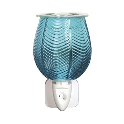 Image of Aroma Aqua Lustre Ribbed Plug In Wax Melt Warmer
