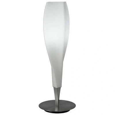 Image of Neo Table Lamp 1 Light E27, Satin Nickel/Frosted White Glass