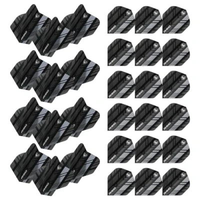 Image of WINMAU Rhino Stripe Design Dart flights 10 sets per pack (30 pack) (Grey)