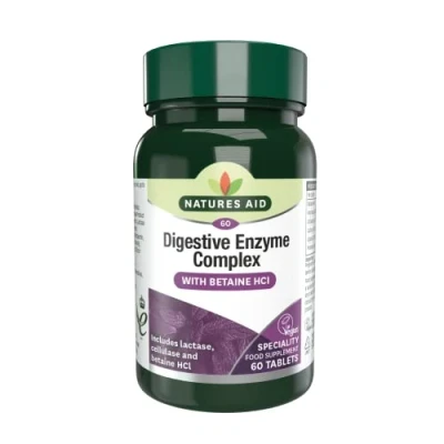 Image of Natures Aid Digestive Enzyme Complex with Betaine Hydrochloride, Vegan, 60 Tablets