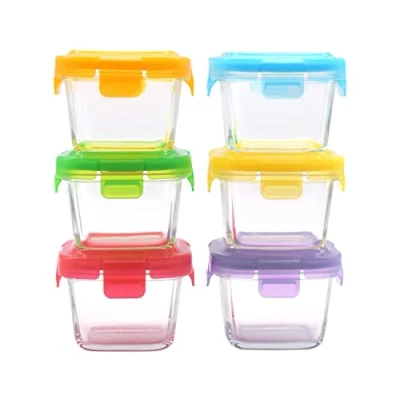 Image of ARSUK Glass Food Containers with Lids (150ml, 6PCS) BPA Free Airtight Bowl for Freezer, Meal Prep, and Microwavable Use Ideal Lunch Box Snack Storage