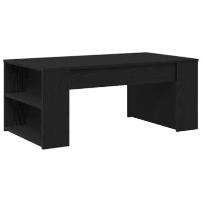 Image of vidaXL Coffee Table Black Oak 102x55x42 cm Engineered Wood